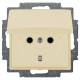 Розетка с заземлением и крышкой, слоновая кость, ABB 20 EUK-92-507 Basic 55
