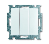 Выключатель 3-клавишный, белый, ABB 106/3/1 UC-94-507 Basic 55