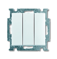 Выключатель 3-клавишный, белый, ABB 106/3/1 UC-94-507 Basic 55