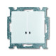 Выключатель 2-клавишный с подсветкой, белый, ABB 2006/5 UCGL-94-507 Basic 55