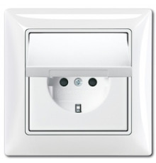 Розетка влагозащищенная IP44 в сборе с рамкой, белый, ABB 20 EUCKD-94-507 Basic 55
