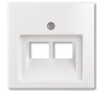 Накладка для двойной компьютерной розетки, белый, ABB 1803-02-94-507 Basic 55