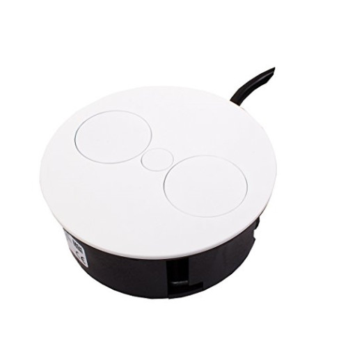 Врезная розетка в стол Bachmann TWIST 220В + USB зарядное, белый матовый
