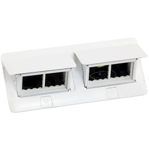 Выдвижной лючок для розеток в стол, 8 модулей, белый, 654004 Legrand