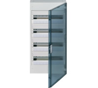 Щит Hager Vega на 72 модуля, накладной, черная дверь, VB418TB