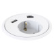 Врезная розетка в стол с USB и RJ45, белый, Powerdot Kondator
