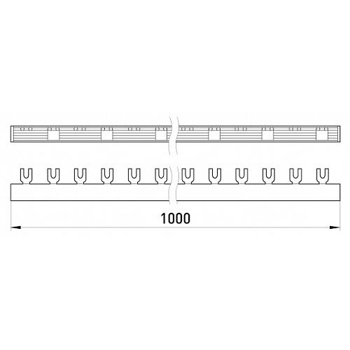 Гребенка соединительная 2-полюсная, 1 метр, e.bc.u.stand.2.63 s180002 Enext