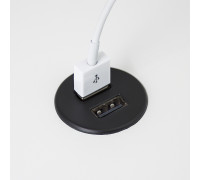 Врезная USB розетка, черный, Powerdot Micro Kondator