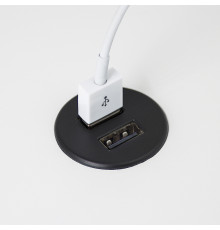 Врезная USB розетка, черный, Powerdot Micro Kondator
