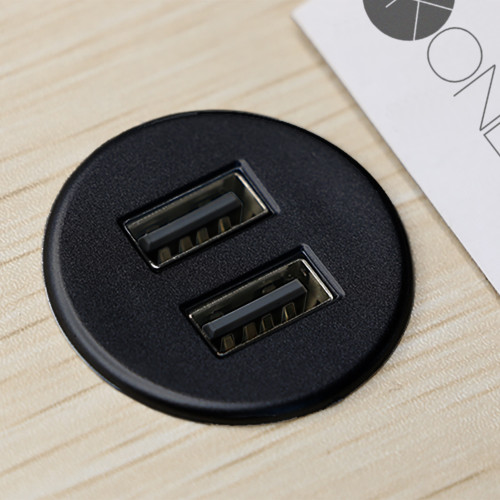Врезная USB розетка, черный, Powerdot Micro Kondator