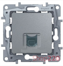 Компьютерная розетка RJ45, алюминий, 672441 Legrand Etika