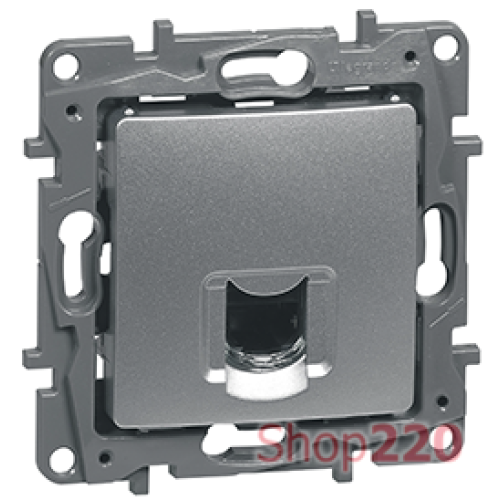 Компьютерная розетка RJ45, алюминий, 672441 Legrand Etika