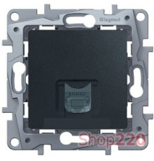 Компьютерная розетка RJ45, антрацит, 672641 Legrand Etika