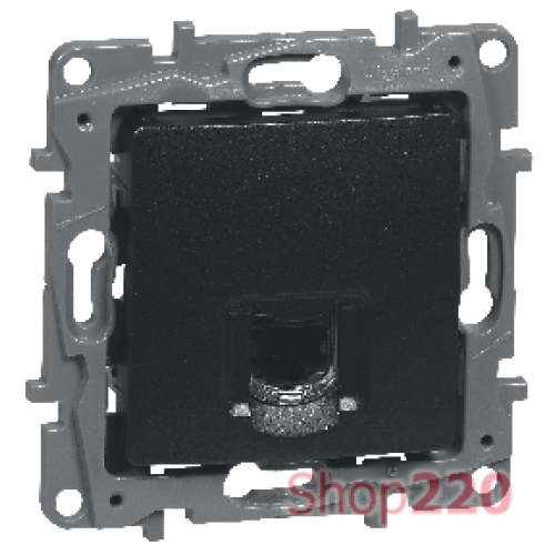 Компьютерная розетка RJ45, антрацит, 672641 Legrand Etika
