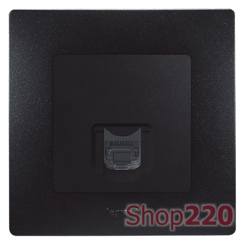 Компьютерная розетка RJ45, антрацит, 672641 Legrand Etika