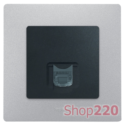 Компьютерная розетка RJ45, антрацит, 672641 Legrand Etika