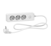 Удлинитель на 3 розетки, шнур 1,5м, белый, Unica Extend ST9431W Schneider Electric