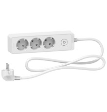 Удлинитель на 3 розетки, шнур 1,5м, белый, Unica Extend ST9431W Schneider Electric