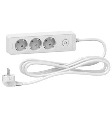 Удлинитель на 3 розетки, шнур 3м, белый, Unica Extend ST9433W Schneider Electric