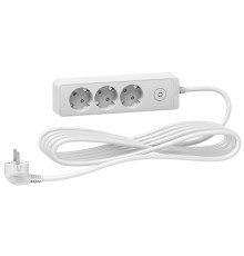 Удлинитель на 3 розетки, шнур 5м, белый, Unica Extend ST9435W Schneider Electric
