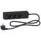 Удлинитель на 3 розетки, шнур 1,5м, черный, Unica Extend ST9431B Schneider Electric