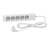 Удлинитель на 5 розеток, шнур 3м, белый, Unica Extend ST9453W Schneider Electric