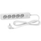 Удлинитель на 5 розеток, шнур 3м, белый, Unica Extend ST9453W Schneider Electric