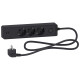 Удлинитель на 3 розетки + USB, шнур 1,5м, черный, Unica Extend ST943U1B Schneider