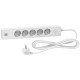 Удлинитель на 5 розеток + USB, шнур 3м, белый, Unica Extend ST945U3W Schneider