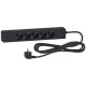 Удлинитель на 5 розеток + USB, шнур 3м, черный, Unica Extend ST945U3B Schneider