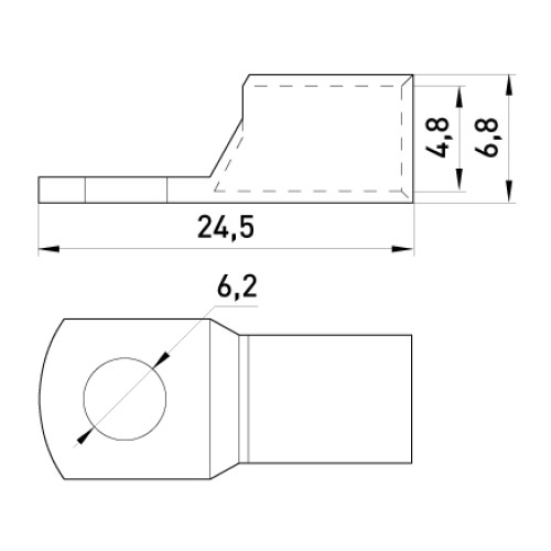 Кабельный наконечник 10 мм кв, медь, e.end.stand.c.10 Enext s19001