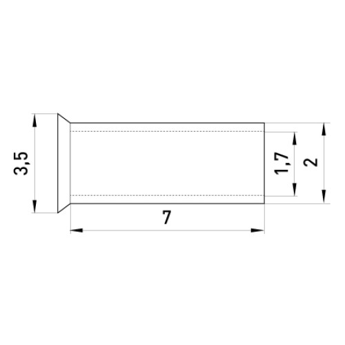 Неизолированный наконечник 1,5 кв.мм e.terminal.stand.en.1.5.7 Enext s4038004