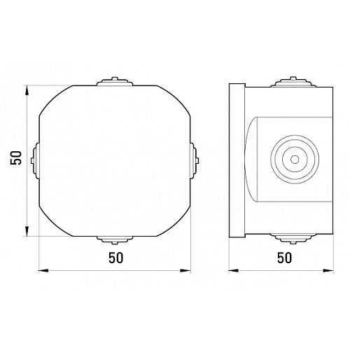 Монтажная коробка 50х50, IP55, e.db.pro.50.50 Enext p016007
