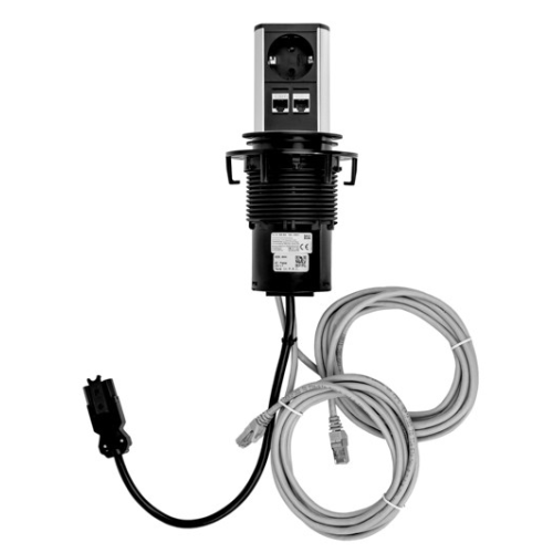Выдвижной блок розеток Bachmann Elevator 220В + 2xRJ45