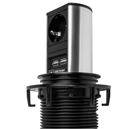Выдвижной блок розеток Bachmann Elevator 220В + 2xUSB