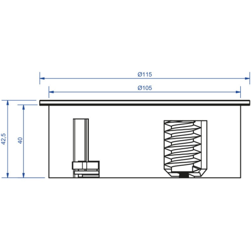 Врезная розетка в стол Bachmann TWIST 220 + RJ45 + HDMI