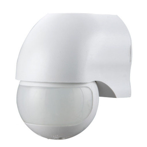 Датчик движения настенный, 180°, IP44, e.sensor.pir.12.white