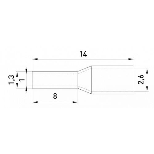 Наконечник втулочный (гильза) 0.5 мм кв, синий Enext s3036004