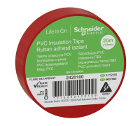 Изолента ПВХ красная, 20 метров, Schneider Electric 2420100
