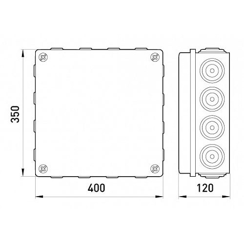 Монтажная коробка 400х350, IP55, e.db.pro.400.350.120 Enext p016011