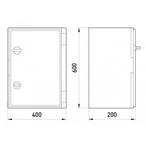 Щит ударопрочный из АБС-пластика 400х600х200мм, IP65, e.plbox.400.600.200.blank, Enext CP5005