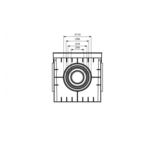Колодец кабельный 200x200x200 мм, без крышки, ADAL PANO MD9141