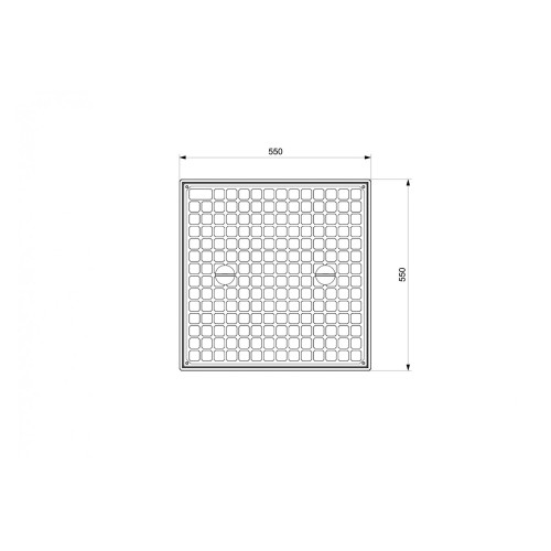 Колодец кабельный 550x550x500 мм с крышкой, ADAL PANO MD9120
