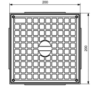 Крышка кабельного колодца 200x200 мм, серый, ADAL PANO MD9142