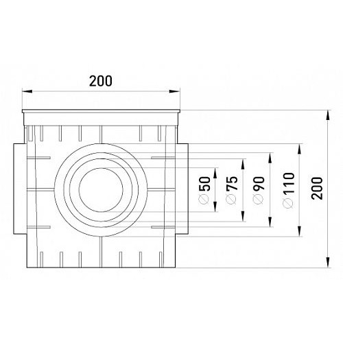 Колодец кабельный пластиковый 200х200х200 мм с крышкой, e.manhole.200.200.200.cover Enext CP202020