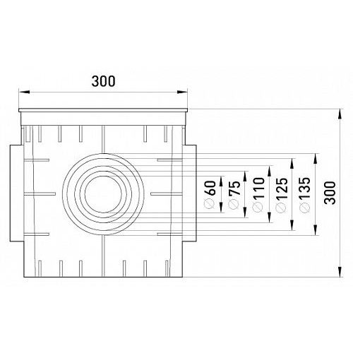 Колодец кабельный пластиковый 300х300х300 мм с крышкой, e.manhole.300.300.300.cover Enext CP303030