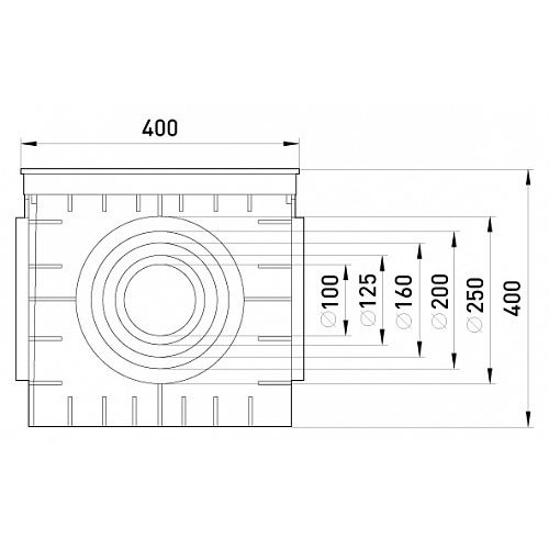 Колодец кабельный пластиковый 400х400х400 мм с крышкой, e.manhole.400.400.400.cover Enext CP404040