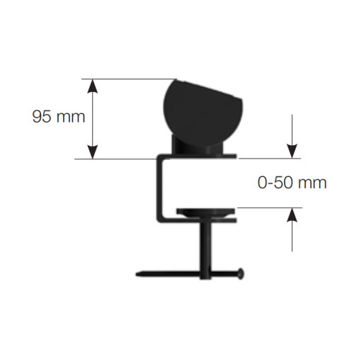 Блок розеток на стол 220В + USB + RJ45, алюминий/черный, Axessline Desk Kondator