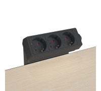 Блок розеток на стол 220В, черный, EcoDesk Kondator