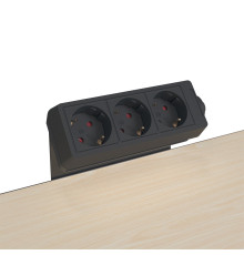 Блок розеток на стол 220В, черный, EcoDesk Kondator